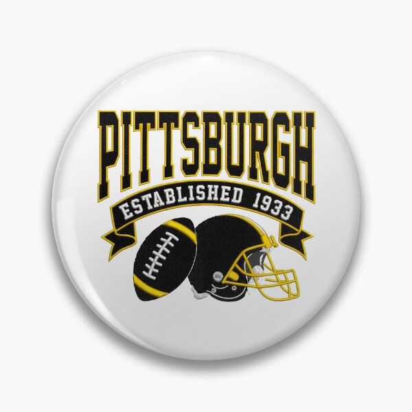 Item preview, Pittsburgh Established 1933 Football and Helmet Vintage Badge Design designed and sold by HeatherCr43531.