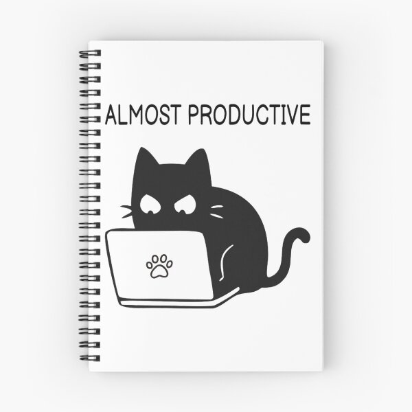 Item preview, almost productive funny black cat designed and sold by MichaelJones6.