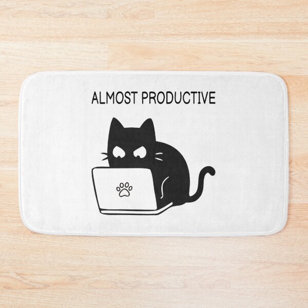 Item preview, almost productive funny black cat designed and sold by MichaelJones6.