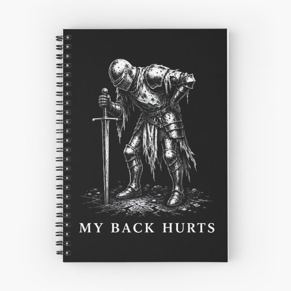 Item preview, back hurts knight meme designed and sold by MichaelJones6.