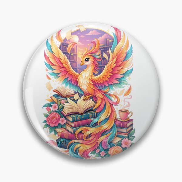 Item preview, Kawaii Phoenix Book Lover | Magical Reading Bird designed and sold by HOUSE OF VMH.