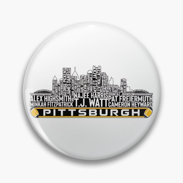 Item preview, Pittsburgh Football Skyline Player Names Typography City Fan Design designed and sold by CarlaWise58071.