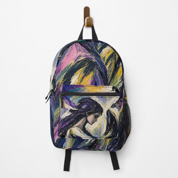 Item preview, Vibrant Expressionist Trio – Man and Two Women in Flowing Forms with Blue, Purple, Yellow, Green and Pink designed and sold by MFMart.