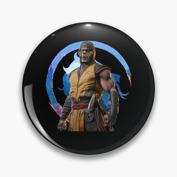 Item preview, Masked Yellow Ninja Standing In Front Of Blue Dragon Crest designed and sold by BMTDesign.