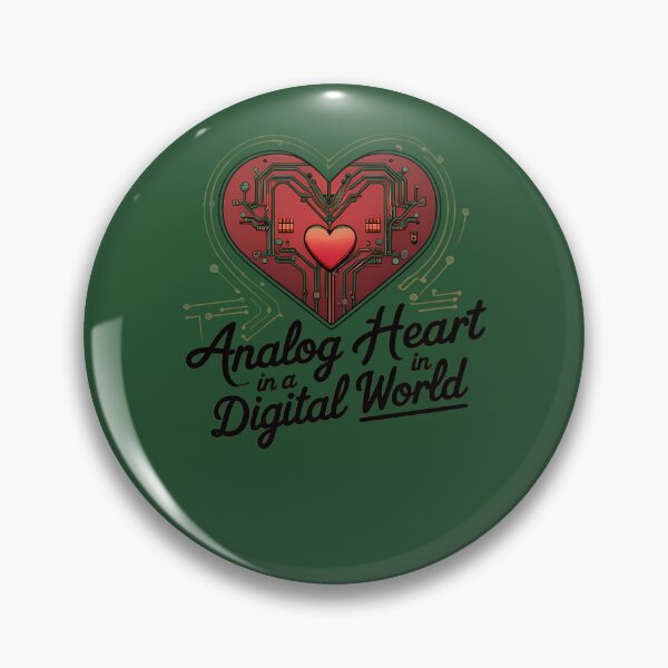 Item preview, Analog Heart In A Digital World Vintage Heart With Modern Tech Circuits 89 designed and sold by MYLLYPYLLY.