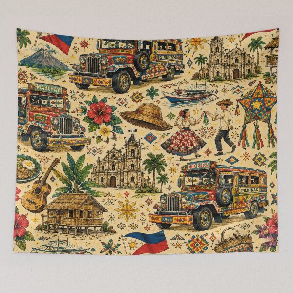 Item preview, Filipino Jeepney Pattern – Colorful Philippines Culture & Heritage designed and sold by RJACreative.