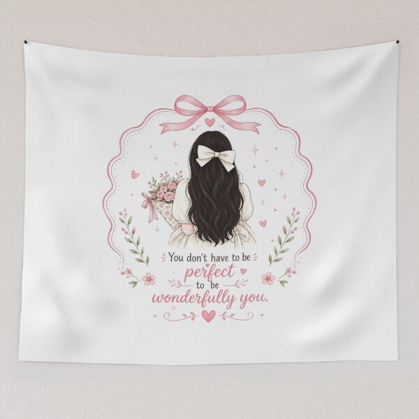 Item preview, Cute Girl with Flowers | Self Love Inspirational Aesthetic designed and sold by itxelaraStudio.