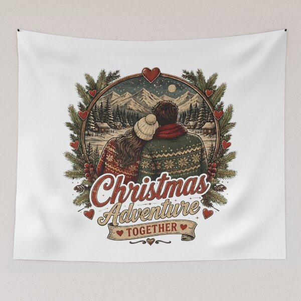 Item preview, Christmas Adventure Together Romantic Christmas Couple Holiday Gift designed and sold by LiviuGligoros.