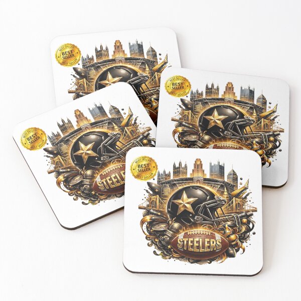Item preview, Golden Pittsburgh Football Helmet Skyline Luxury Fan Art Design designed and sold by TiffanyHe91384.