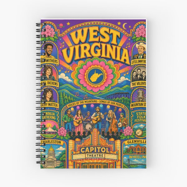 Item preview, West Virginia Music Culture – Appalachian Folk, Country & Mountain Music Art designed and sold by FlyingSeas.