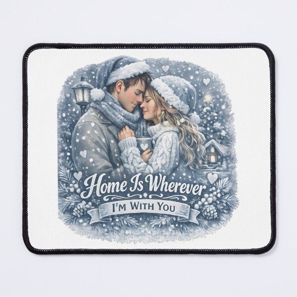 Item preview, Home Is Wherever I'm With You Romantic Christmas Couple Holiday Gift designed and sold by LiviuGligoros.