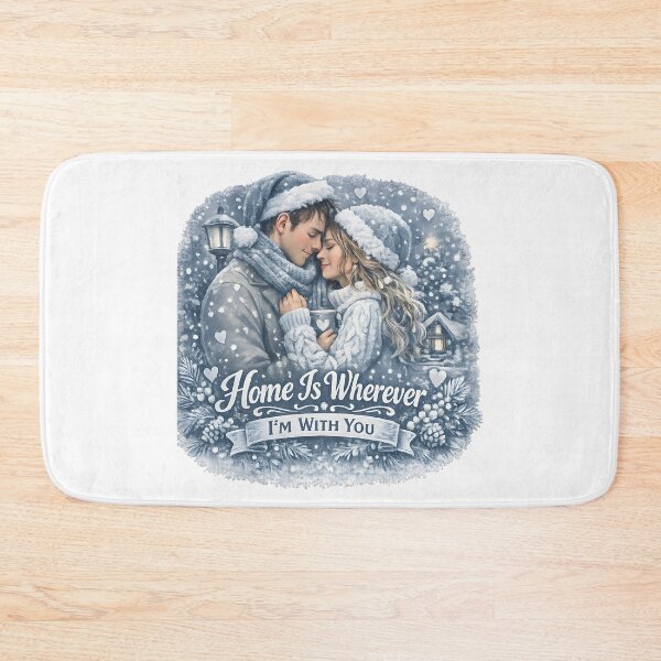 Item preview, Home Is Wherever I'm With You Romantic Christmas Couple Holiday Gift designed and sold by LiviuGligoros.