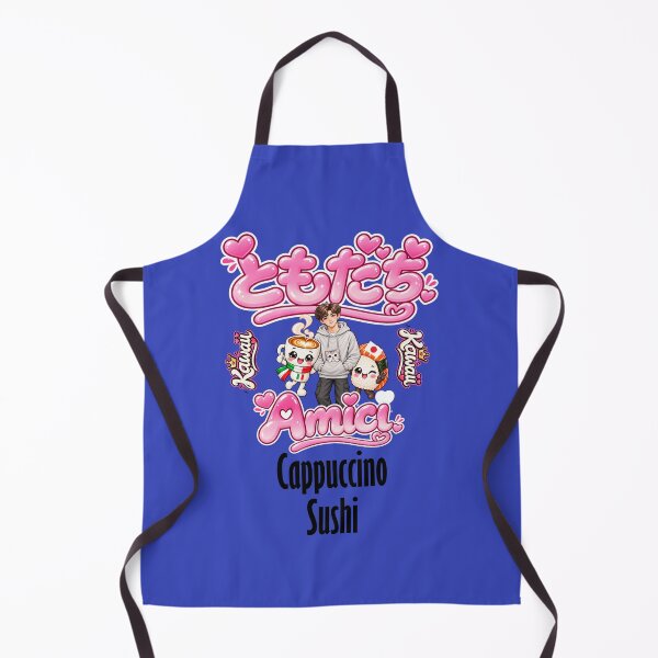 Item preview, Kawaii Amici – Italy Japan Friendship Cute Coffee Sushi & Cat designed and sold by The Kawaii Forge.