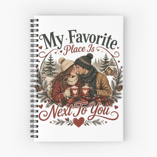 Item preview, My Favorite Place Is Next To You Romantic Christmas Couple Holiday Gift designed and sold by LiviuGligoros.