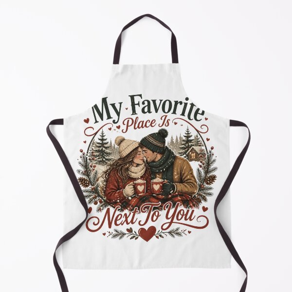 Item preview, My Favorite Place Is Next To You Romantic Christmas Couple Holiday Gift designed and sold by LiviuGligoros.