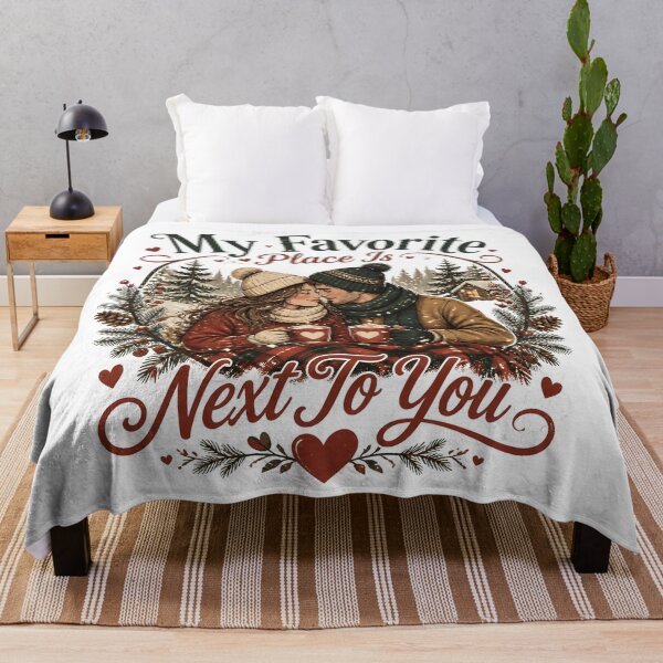 Item preview, My Favorite Place Is Next To You Romantic Christmas Couple Holiday Gift designed and sold by LiviuGligoros.