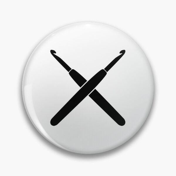 Item preview, Crossed Crochet Hooks Black FIll Icon Vector designed and sold by THP Creative.