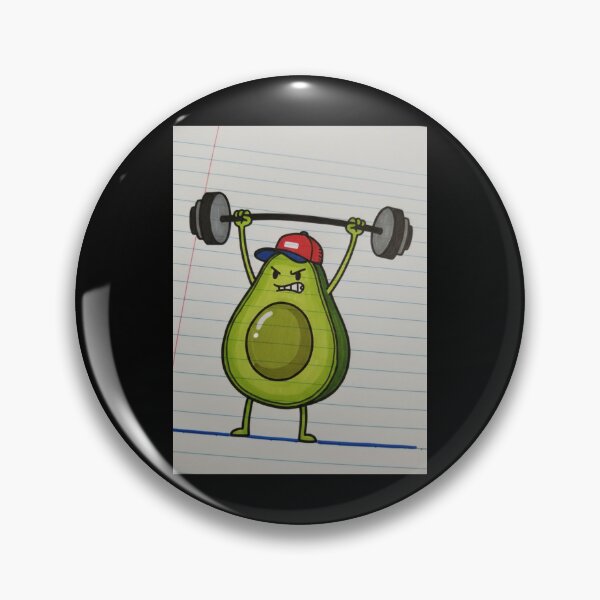 Item preview, Cute Weightlifting Avocado Fitness Doodle designed and sold by Avocado-Diary.