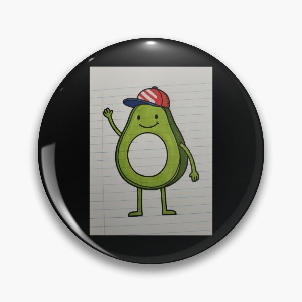Item preview, Friendly Waving Avocado Greeting Sketch designed and sold by Avocado-Diary.