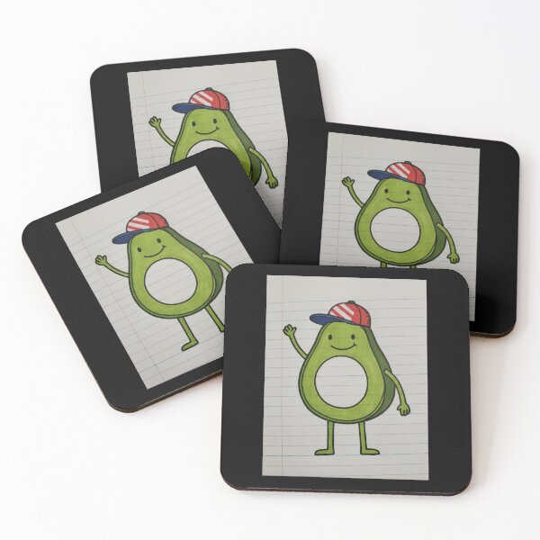 Item preview, Friendly Waving Avocado Greeting Sketch designed and sold by Avocado-Diary.