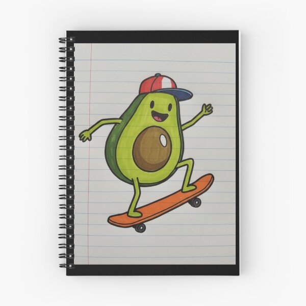 Item preview, Cool Skater Avocado Skateboarding Doodle designed and sold by Avocado-Diary.