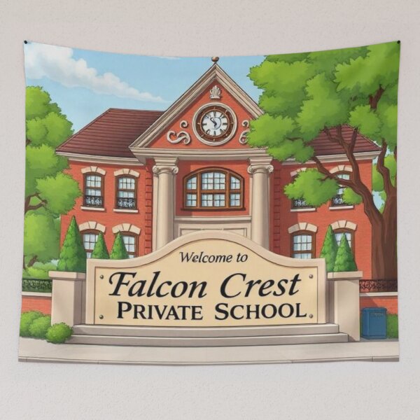 Item preview, Falcon Crest Private School designed and sold by Uniqueartai.