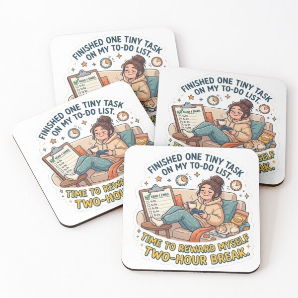 Item preview, Finished One Task Mandatory Two Hour Break Meme Sticker designed and sold by artisanvibes23.