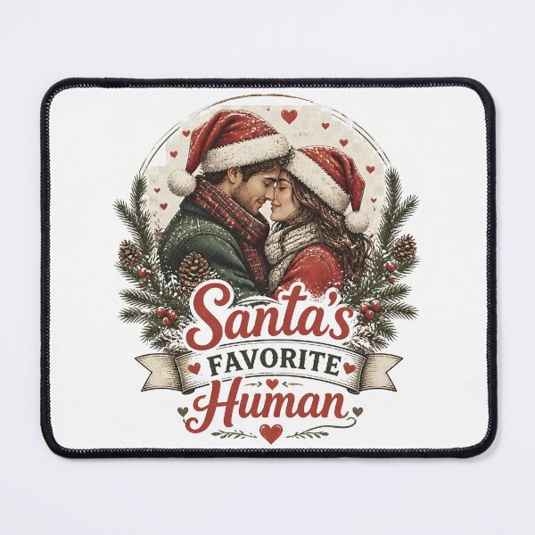 Item preview, Santa's Favorite Human Romantic Christmas Couple Holiday Gift designed and sold by LiviuGligoros.