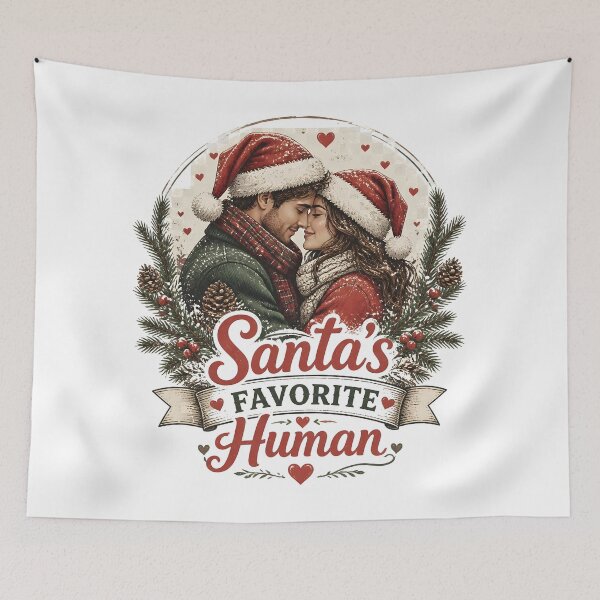 Item preview, Santa's Favorite Human Romantic Christmas Couple Holiday Gift designed and sold by LiviuGligoros.