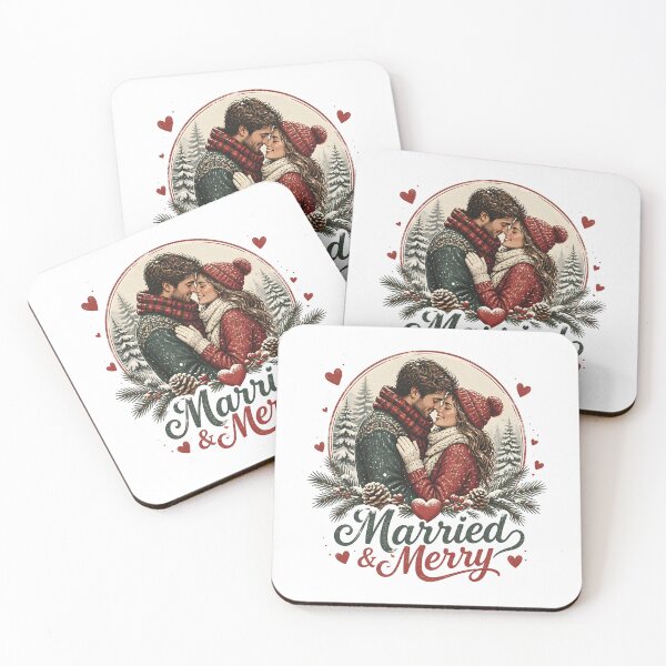 Item preview, Married & Merry Romantic Christmas Couple Holiday Gift designed and sold by LiviuGligoros.