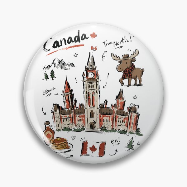 Item preview, Cute Parliament Hill Canada Doodle Art v2 designed and sold by RamyGallery.