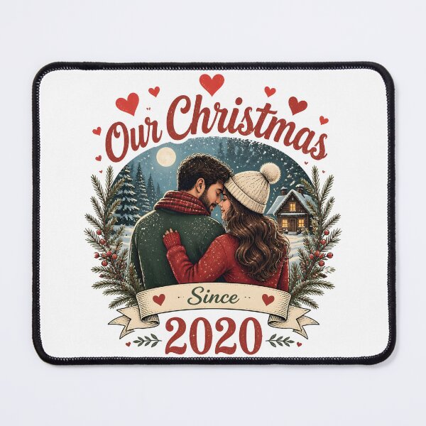 Item preview, Our Christmas Since 2020 Romantic Christmas Couple Holiday Gift designed and sold by LiviuGligoros.