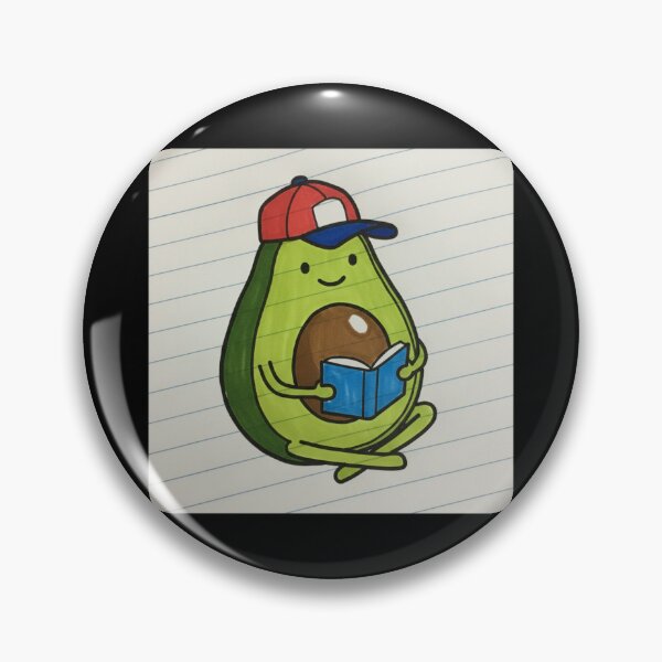 Item preview, Smart Reading Avocado Book Lover Sketch designed and sold by Avocado-Diary.