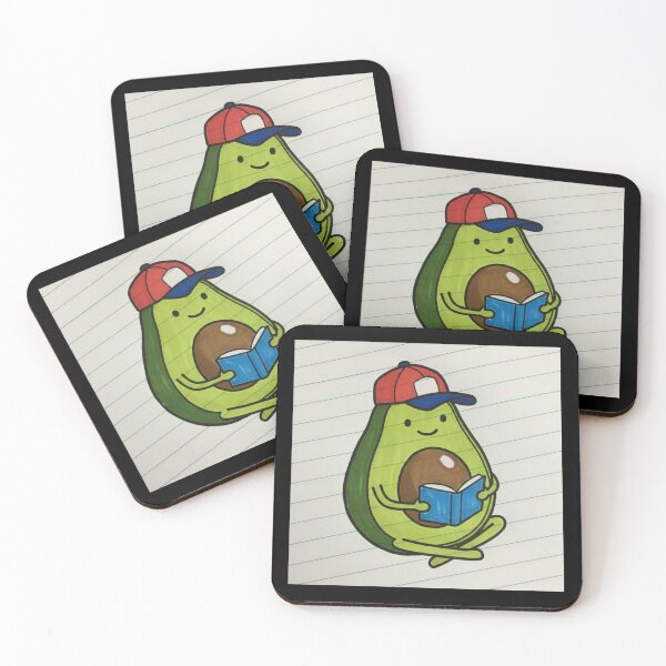 Item preview, Smart Reading Avocado Book Lover Sketch designed and sold by Avocado-Diary.