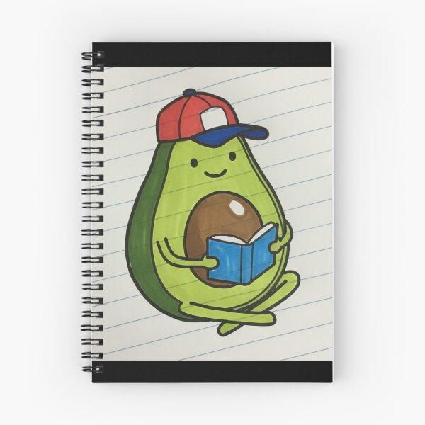 Item preview, Smart Reading Avocado Book Lover Sketch designed and sold by Avocado-Diary.