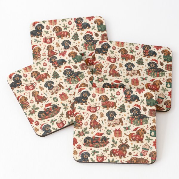 Item preview, Christmas Dachshund Pattern – Festive Wiener Dog Holiday Design designed and sold by RJACreative.