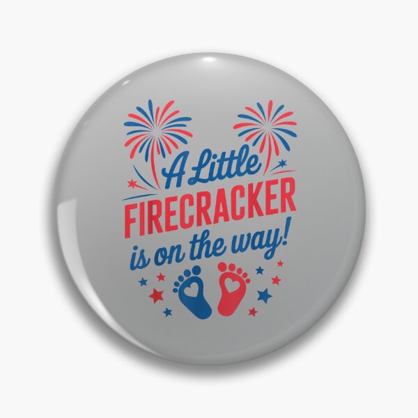 Item preview, Mom 4th of July Baby Reveal Little Firecracker is on the Way designed and sold by ArleneRowe.