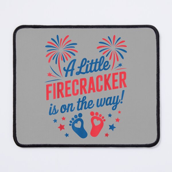 Item preview, Mom 4th of July Baby Reveal Little Firecracker is on the Way designed and sold by ArleneRowe.