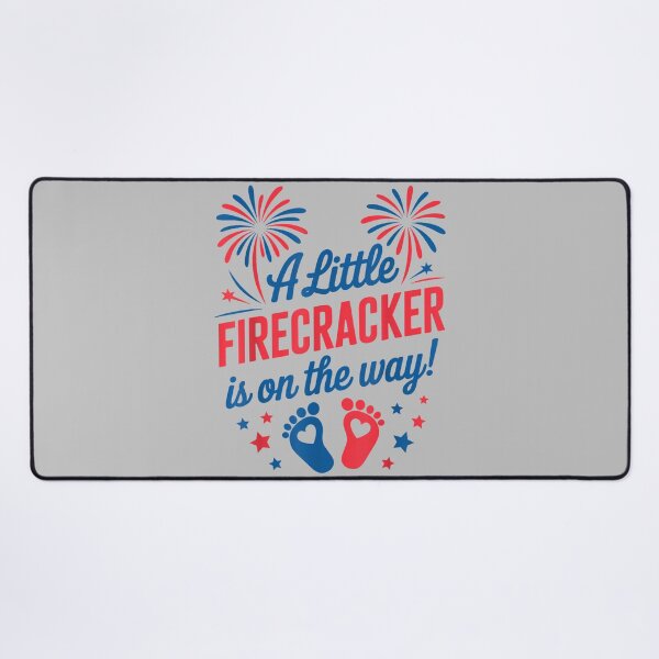 Item preview, Mom 4th of July Baby Reveal Little Firecracker is on the Way designed and sold by ArleneRowe.