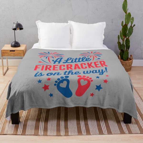 Item preview, Mom 4th of July Baby Reveal Little Firecracker is on the Way designed and sold by ArleneRowe.
