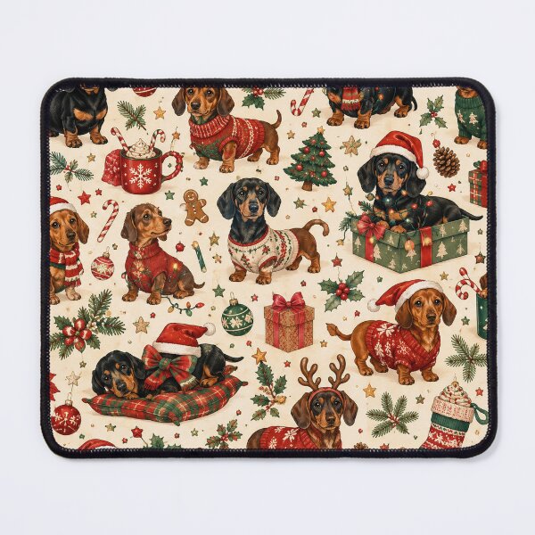 Item preview, Christmas Dachshund Pattern – Festive Wiener Dog Holiday Design designed and sold by RJACreative.