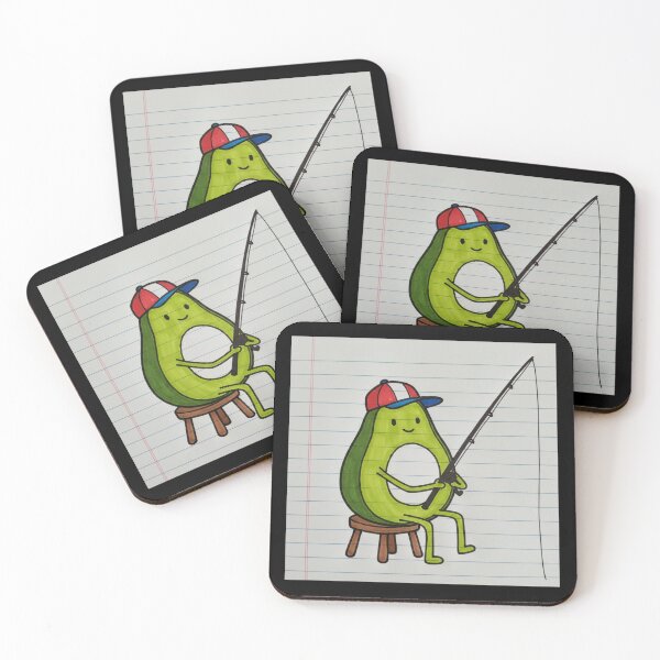 Item preview, Relaxing Fishing Avocado Hobby Sketch designed and sold by Avocado-Diary.