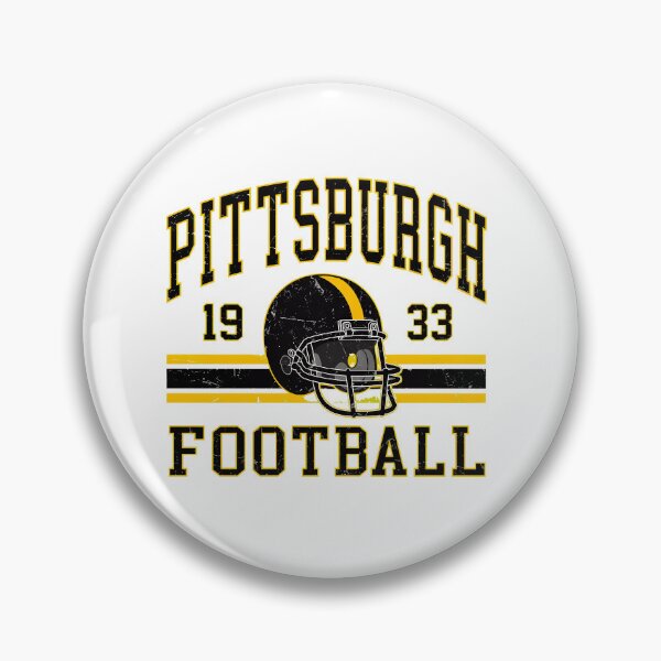 Item preview, Pittsburgh 1933 Distressed Football Helmet Black Gold Retro Design designed and sold by AlanNelso34652.