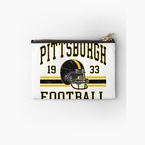 Item preview, Pittsburgh 1933 Distressed Football Helmet Black Gold Retro Design designed and sold by AlanNelso34652.