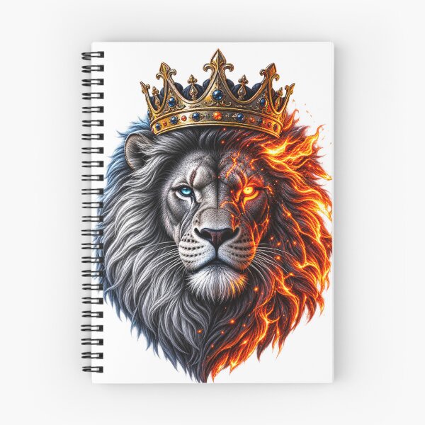 Item preview, King of Fire & Ice Lion – Crowned Warrior Fantasy 3D Art  ? Tags designed and sold by Spiking11.