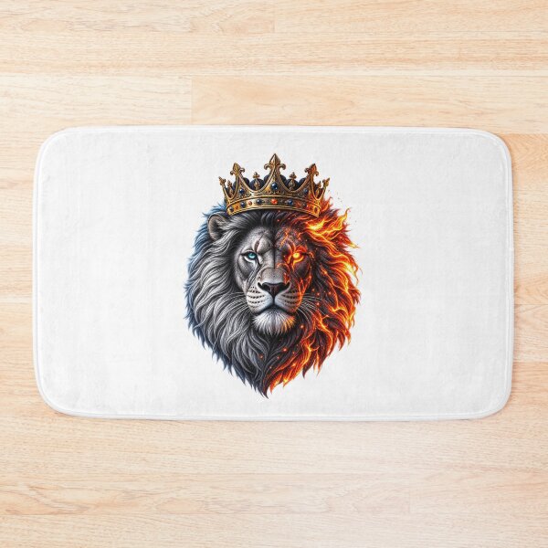 Item preview, King of Fire & Ice Lion – Crowned Warrior Fantasy 3D Art  ? Tags designed and sold by Spiking11.