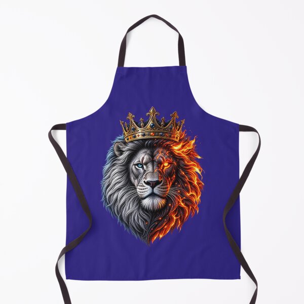 Item preview, King of Fire & Ice Lion – Crowned Warrior Fantasy 3D Art ? Tags designed and sold by Spiking11.