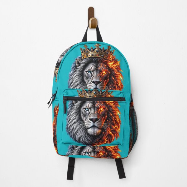 Item preview, King of Fire & Ice Lion – Crowned Warrior Fantasy 3D Art  ? Tags designed and sold by Spiking11.