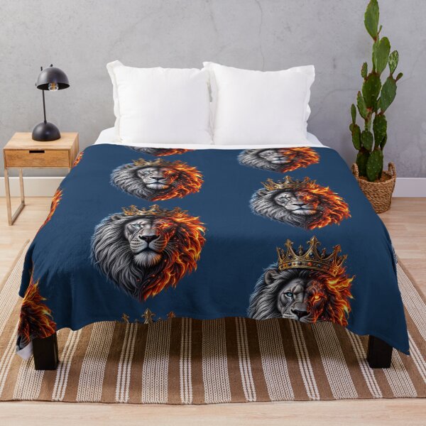 Item preview, King of Fire & Ice Lion – Crowned Warrior Fantasy 3D Art ? Tags designed and sold by Spiking11.