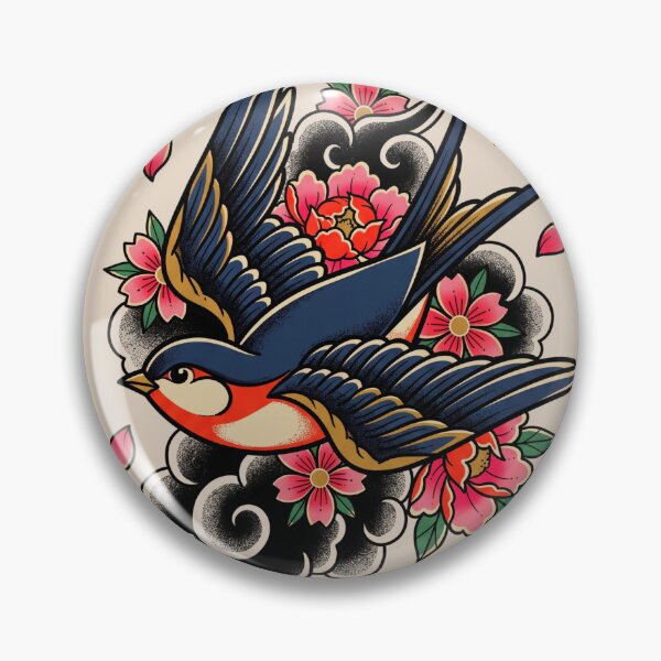 Artikelvorschau, Japanisches Schwalben-Tattoo entworfen und verkauft von Tnerv.